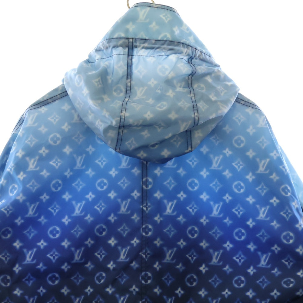 LOUIS VUITTON(ルイヴィトン) Long Hooded Zip-up Parka RW231W V69 FOOW44 モノグラムナイロンロングジップパーカー ブルー