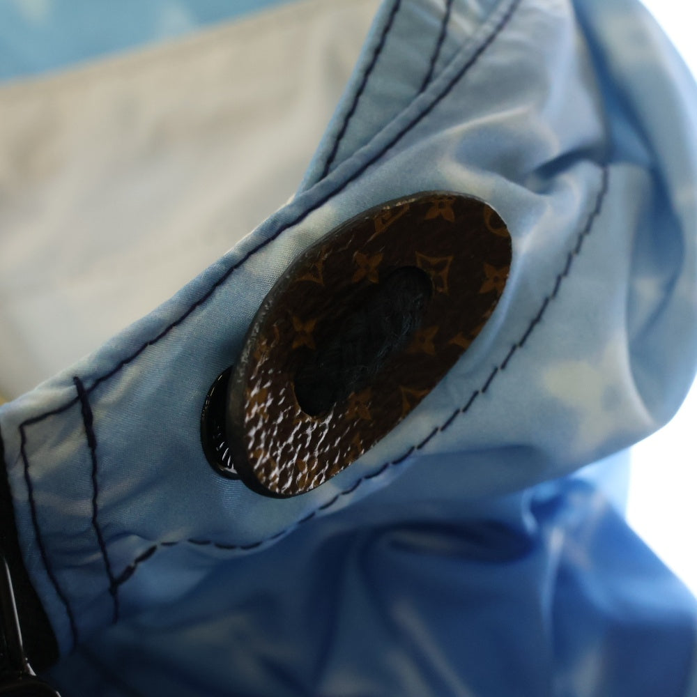LOUIS VUITTON(ルイヴィトン) Long Hooded Zip-up Parka RW231W V69 FOOW44 モノグラムナイロンロングジップパーカー ブルー
