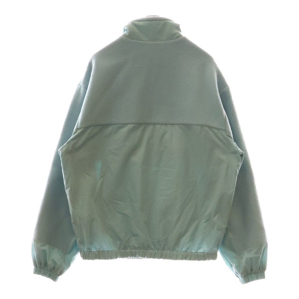 LOUIS VUITTON(ルイヴィトン) 23SS Mix Material Anorak Blouson RM2319 TL1 HOB09W ミックス マテリアルアノラックブルゾン ハーフジップナイロン切り替えジャケット ブルー