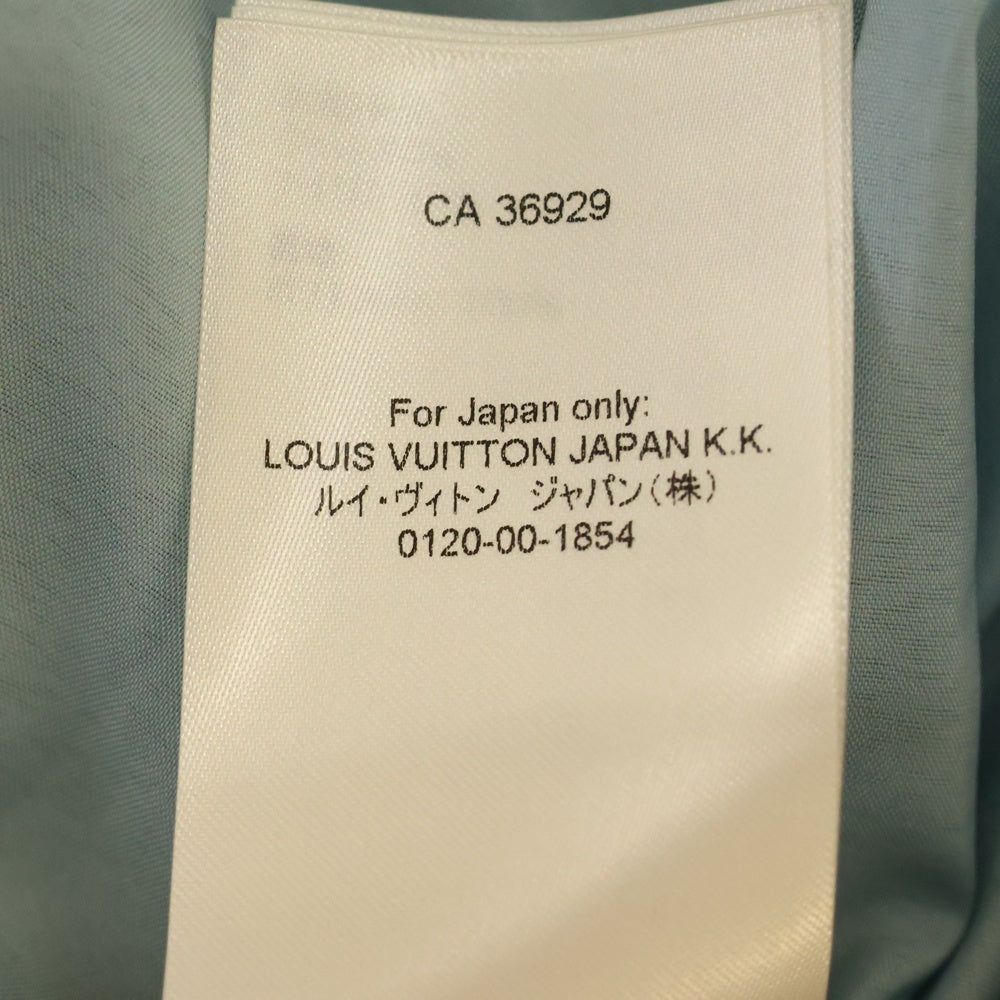 LOUIS VUITTON(ルイヴィトン) 23SS Mix Material Anorak Blouson RM2319 TL1 HOB09W ミックス マテリアルアノラックブルゾン ハーフジップナイロン切り替えジャケット ブルー
