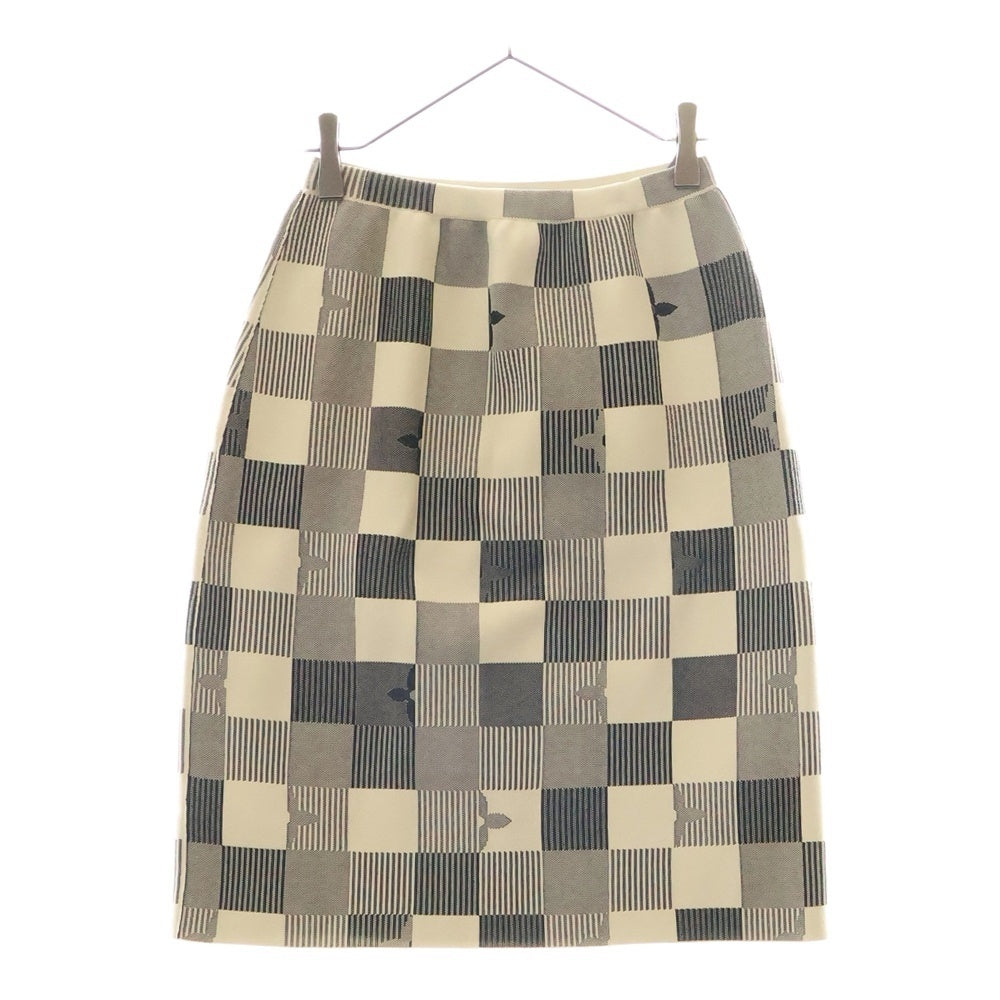 LOUIS VUITTON(ルイヴィトン) 23SS Damier Straight Skirt RW231W XL0 FOKZ06 ダミエ ストレートスカート ホワイト/ブラック レディース