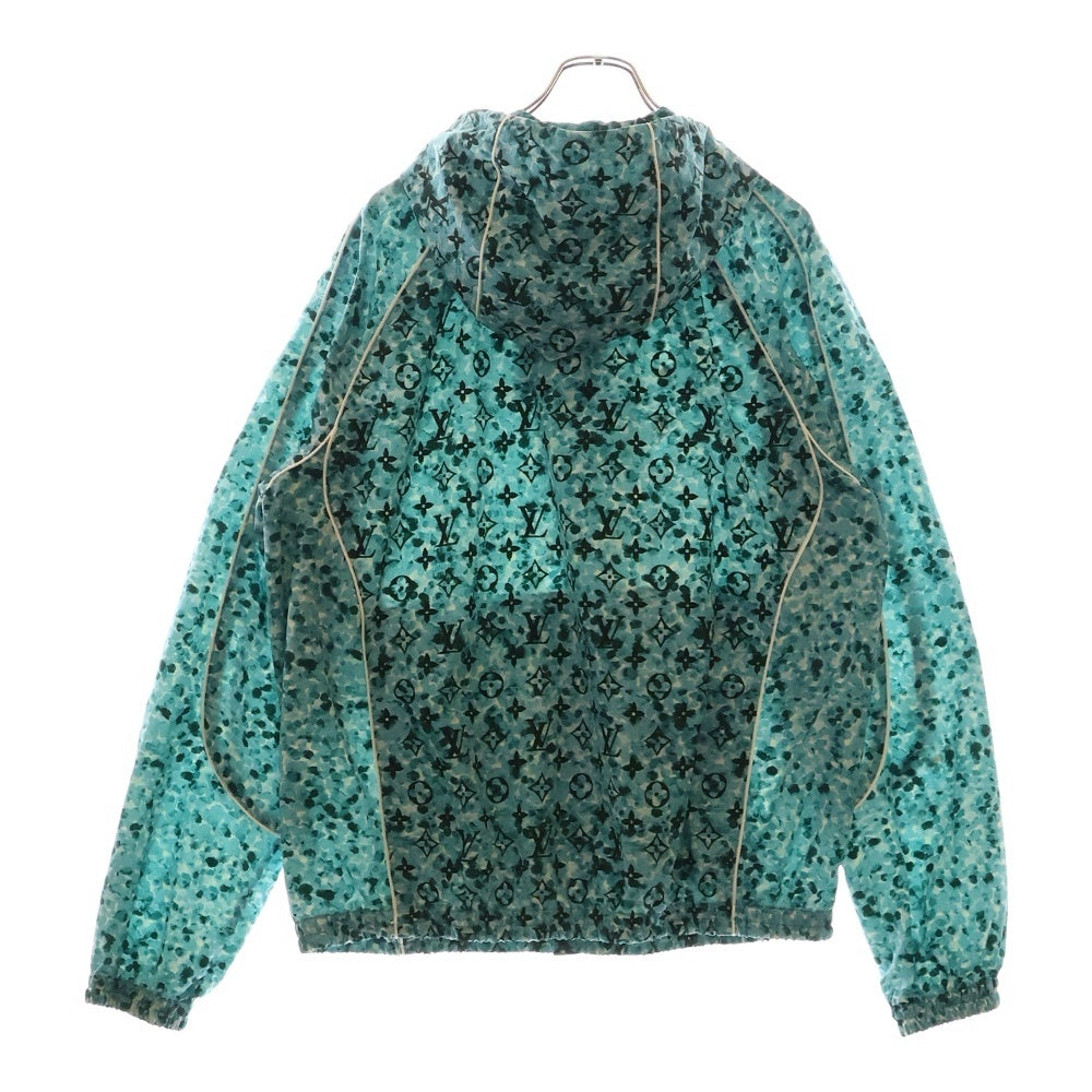 LOUIS VUITTON(ルイヴィトン) 23AW Monogram Pointillism Windbreaker RM232M ZS2 HPB10W モノグラムプリンテッドウィンドブレーカー ナイロンジップパーカー ブルー