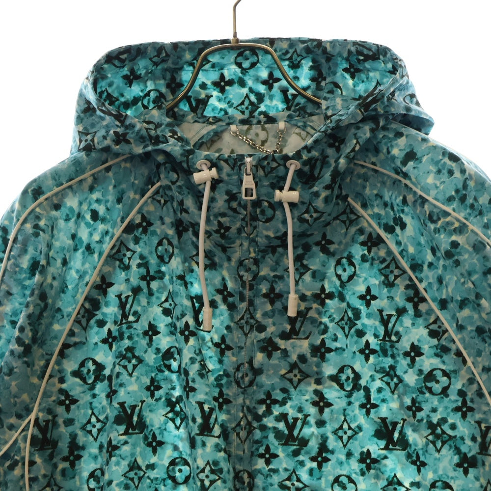 LOUIS VUITTON(ルイヴィトン) 23AW Monogram Pointillism Windbreaker RM232M ZS2 HPB10W モノグラムプリンテッドウィンドブレーカー ナイロンジップパーカー ブルー