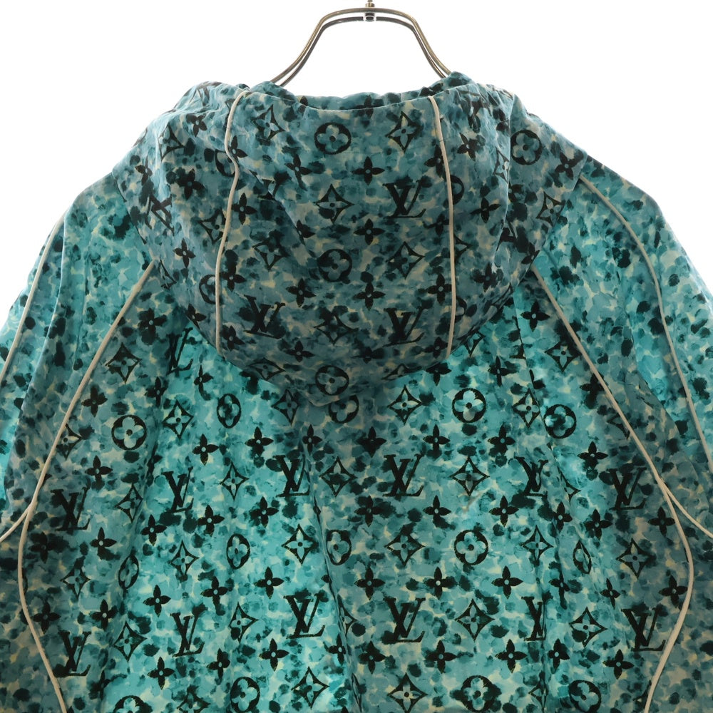 LOUIS VUITTON(ルイヴィトン) 23AW Monogram Pointillism Windbreaker RM232M ZS2 HPB10W モノグラムプリンテッドウィンドブレーカー ナイロンジップパーカー ブルー