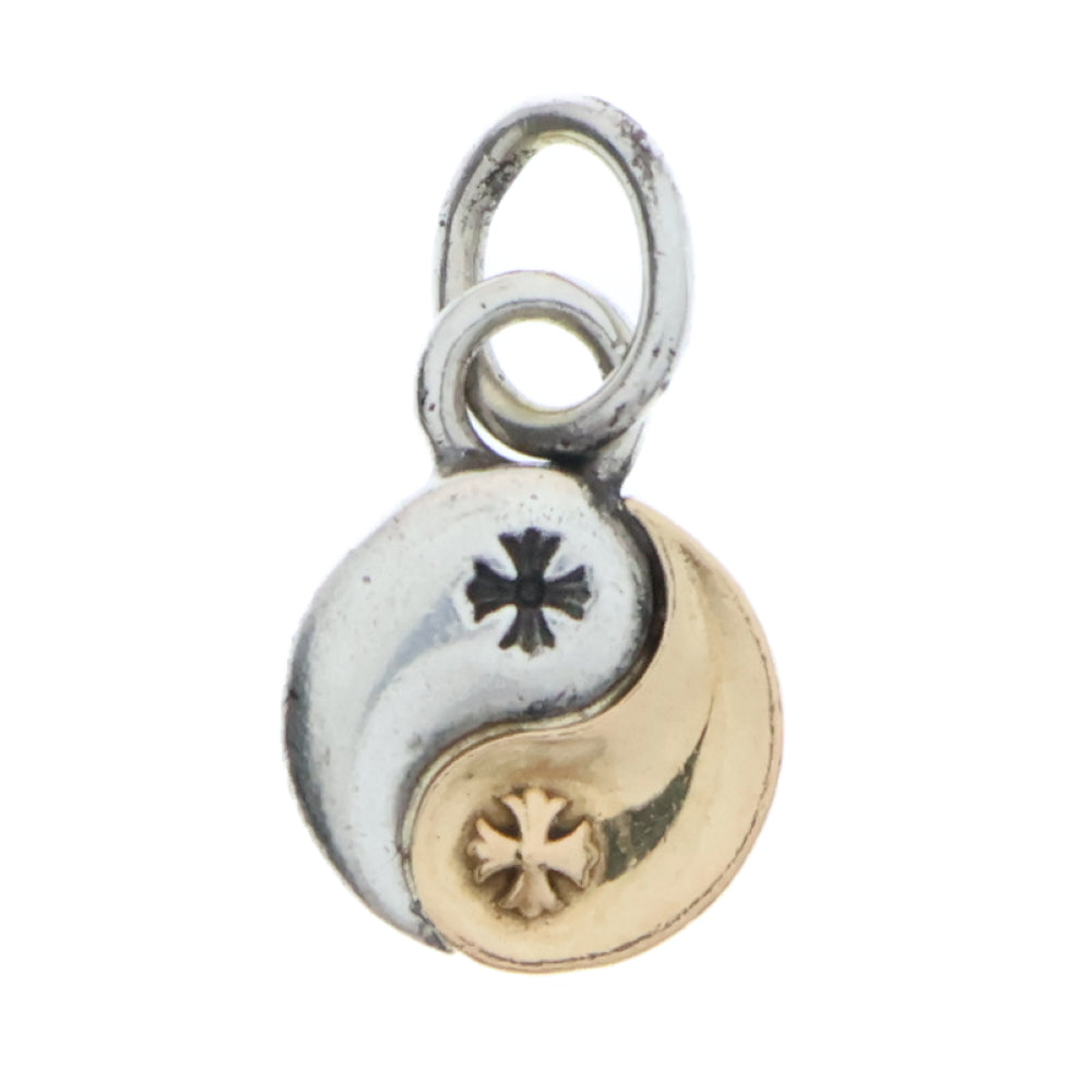 CHROME HEARTS(クロムハーツ) YIN YANG SML インヤンスモール シルバーゴールドコンビチャーム ペンダントトップ シルバー/ゴールド
