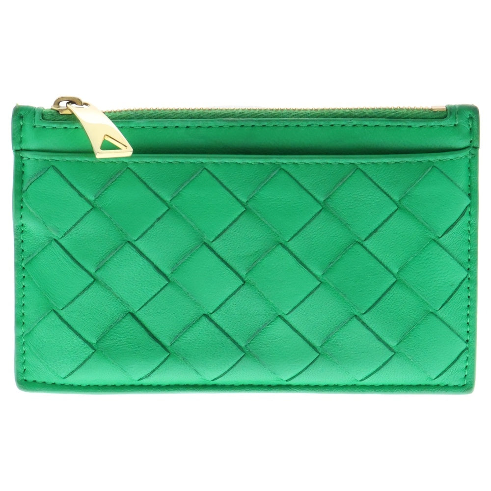 BOTTEGA VENETA(ボッテガヴェネタ) イントレチャート キーリング付き レザー コインケース グリーン