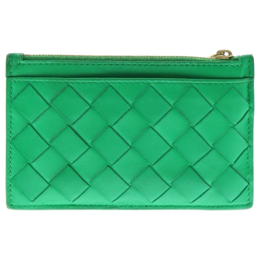 BOTTEGA VENETA(ボッテガヴェネタ) イントレチャート キーリング付き レザー コインケース グリーン