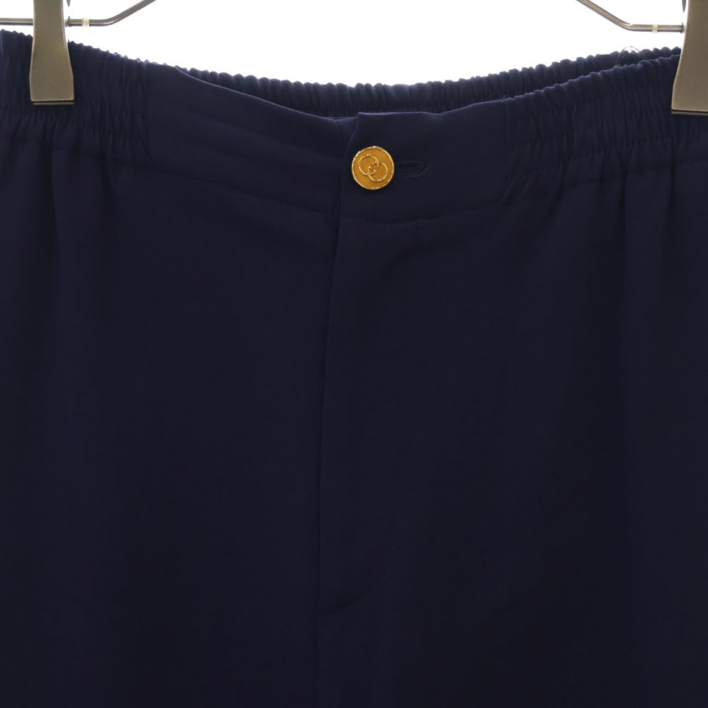 GUCCI(グッチ) インターロッキングGボタン レーヨン ウエストゴムパンツ レディース ネイビー 611282 ZKR01