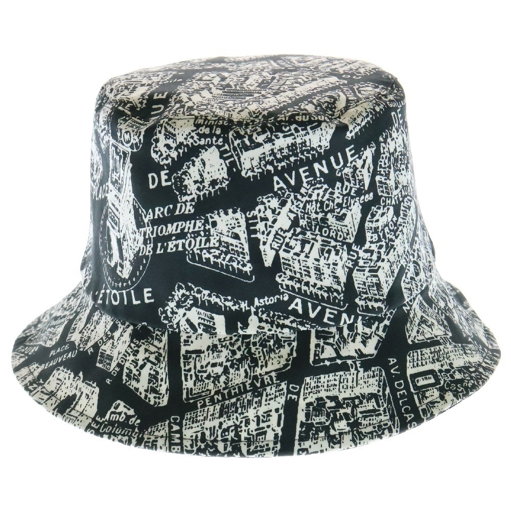 Christian Dior(クリスチャンディオール) オブリーク パリデザインリバーシブルバケットハット ホワイト/ブラック