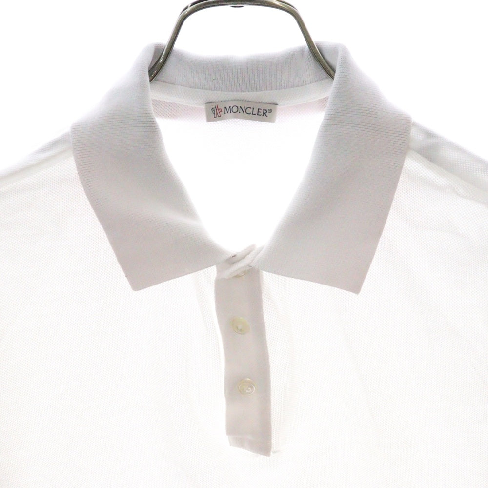 MONCLER(モンクレール) MAGLIA POLO F20918A70510 84556 ロゴワッペン付き半袖ポロシャツ ホワイト
