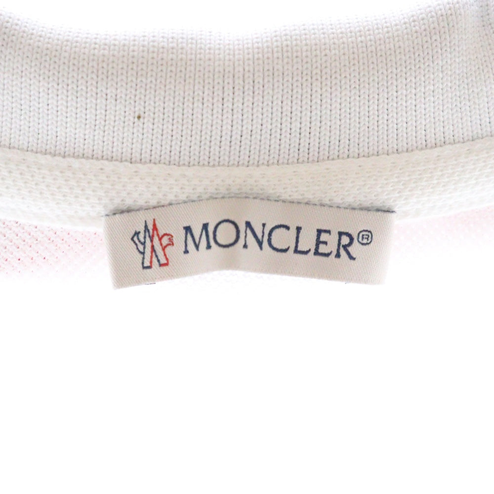 MONCLER(モンクレール) MAGLIA POLO F20918A70510 84556 ロゴワッペン付き半袖ポロシャツ ホワイト