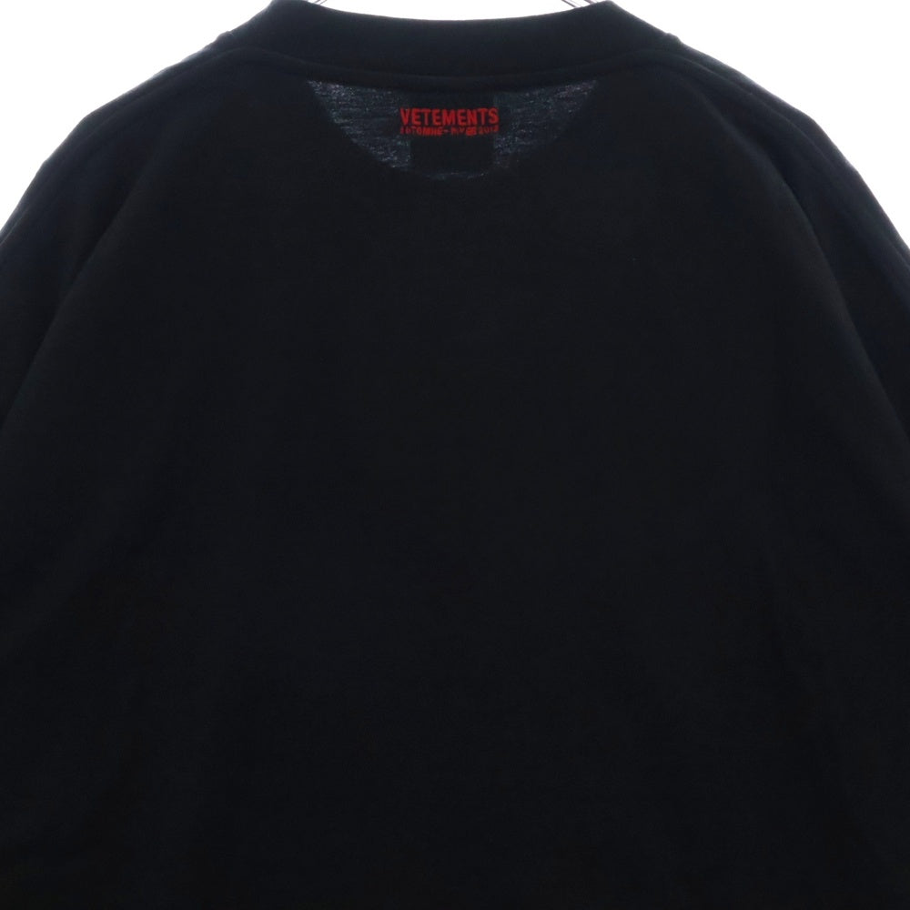 VETEMENTS(ヴェトモン) 17AW Rammstein Oversized Tee MAH18TR27 ラムシュタイン オーバーサイズ半袖Tシャツ ブラック