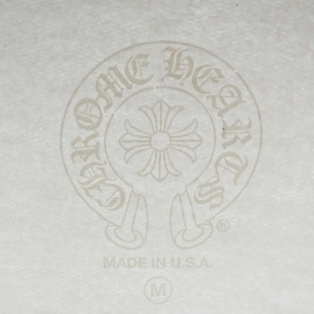CHROME HEARTS(クロムハーツ) LOVE YOU CREW SWTSHRT 袖フローラルクロスハートプリントスウェットトレーナー ホワイト