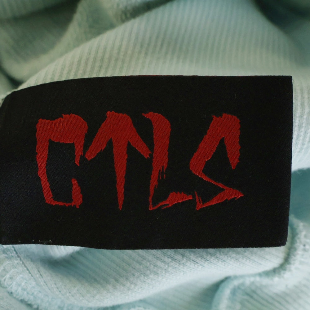 cvtvlist(カタリスト) ロゴ刺繍スウェットパーカー240109OS03 ブルー