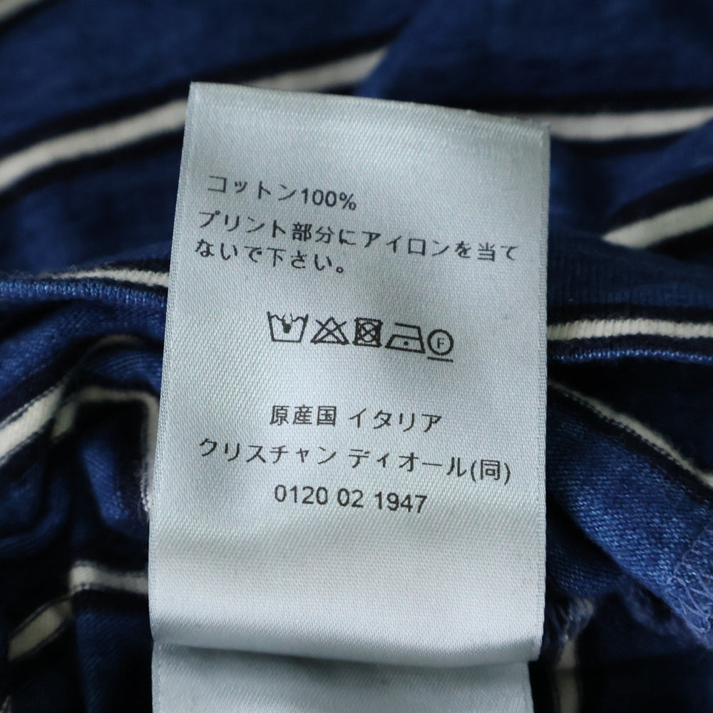 DIOR(ディオール) ロゴボーダー半袖Tシャツ 493J671B0938 ネイビー