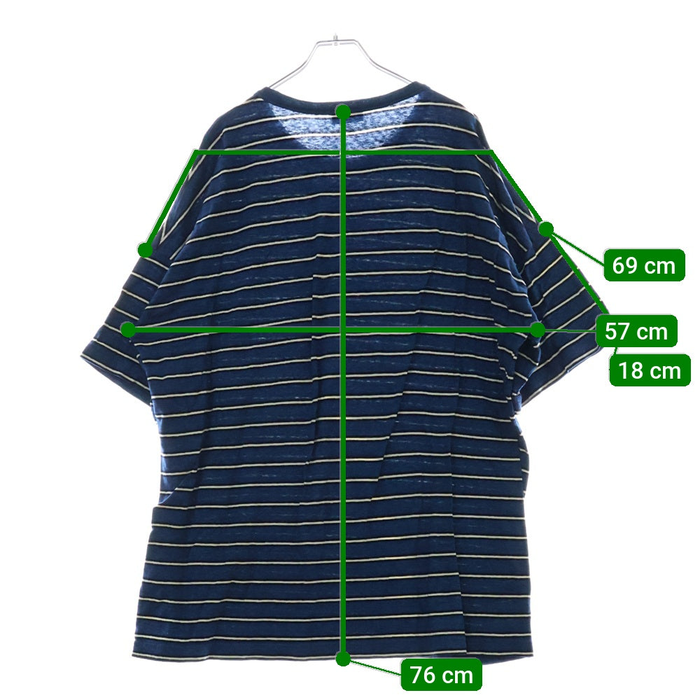 DIOR(ディオール) ロゴボーダー半袖Tシャツ 493J671B0938 ネイビー