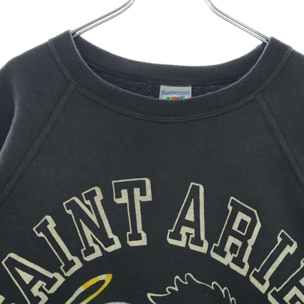 SAINT MICHAEL(セントマイケル) 23AW ×ARIES CREW NECK SWEAT SM-A23-0000-C01 ×アリーズ ヴィンテージ加工クルーネックスウェットトレーナー ネイビ