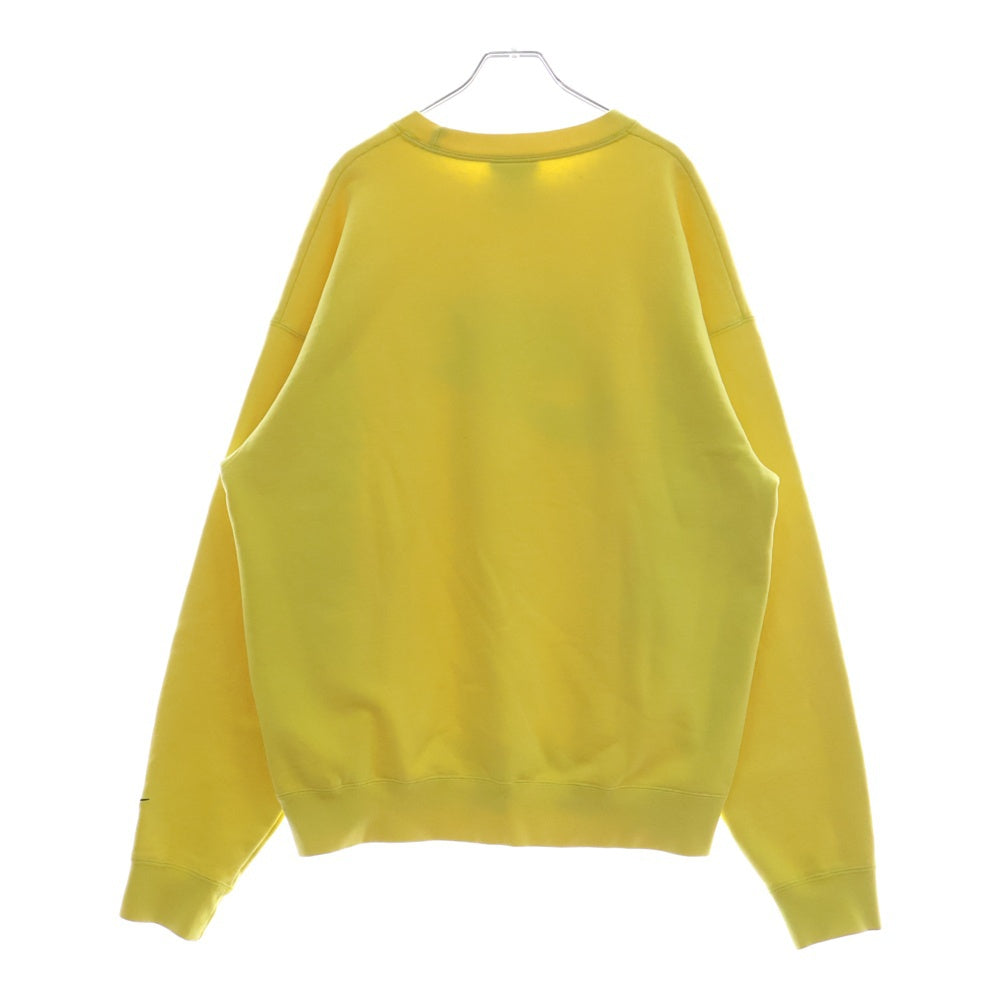 NIKE(ナイキ) 24AW ×NIGO NRG Crew Fleece FV5941-735 ×ニゴ ロゴプリントクルーネックスウェットトレーナー イエロー