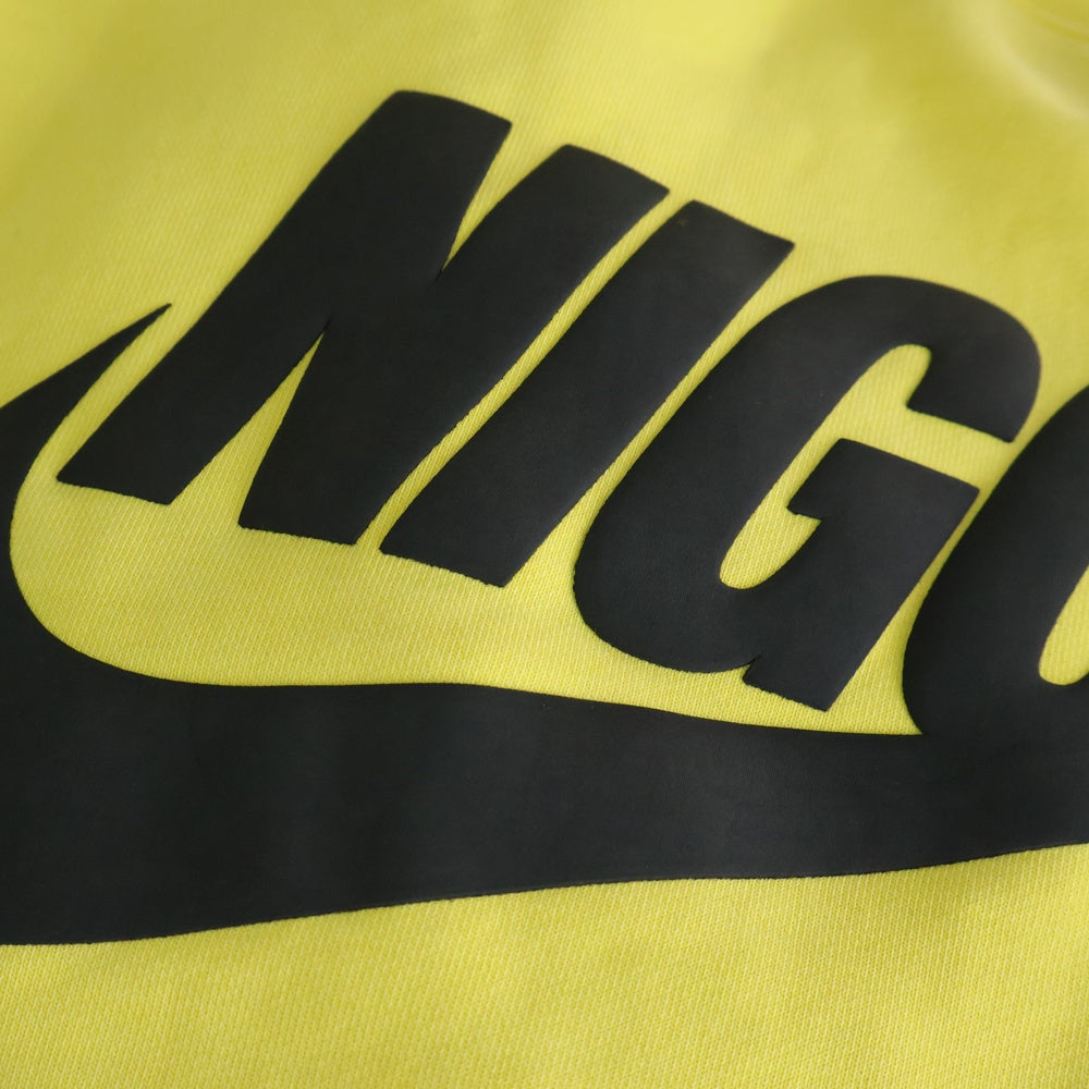 NIKE(ナイキ) 24AW ×NIGO NRG Crew Fleece FV5941-735 ×ニゴ ロゴプリントクルーネックスウェットトレーナー イエロー