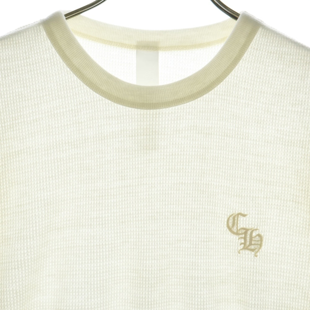 CHROME HEARTS(クロムハーツ) Y NOT SNATCH LS CH刺繍サーマル長袖Tシャツ ホワイト