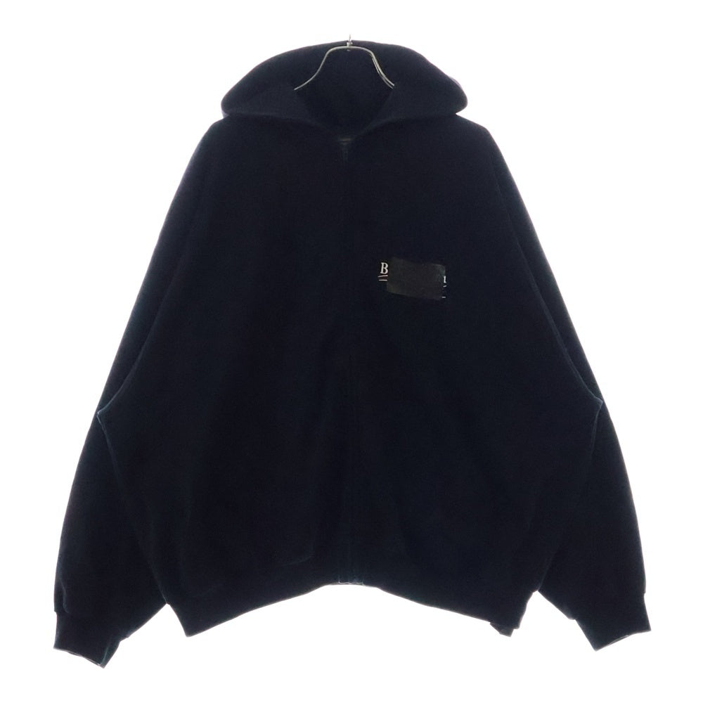 BALENCIAGA(バレンシアガ) 22AW GAFFER HOODIE 72045 TNVG2 キャンペーンロゴジップアップスウェットパーカー ブラック