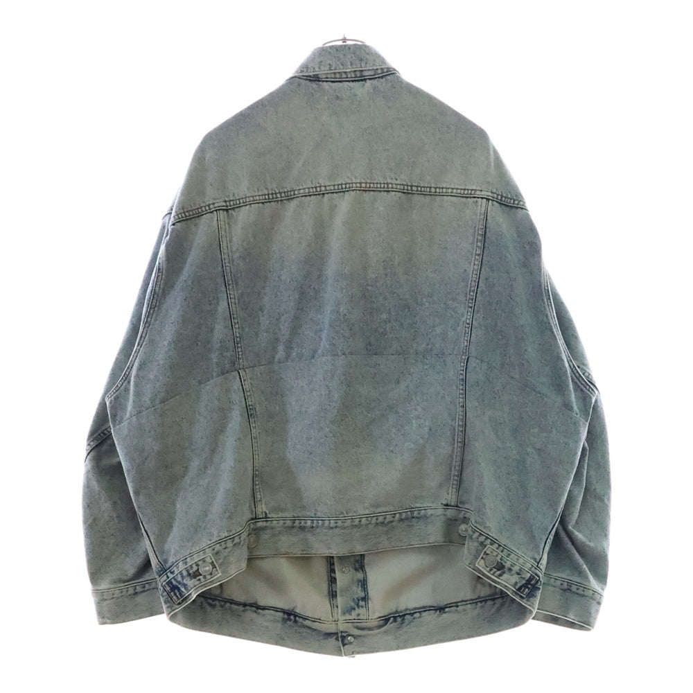BALENCIAGA(バレンシアガ) 22AW ロゴ刺繍オーバーサイズツイストデニムジャケット 706654 TDW14 インディゴ
