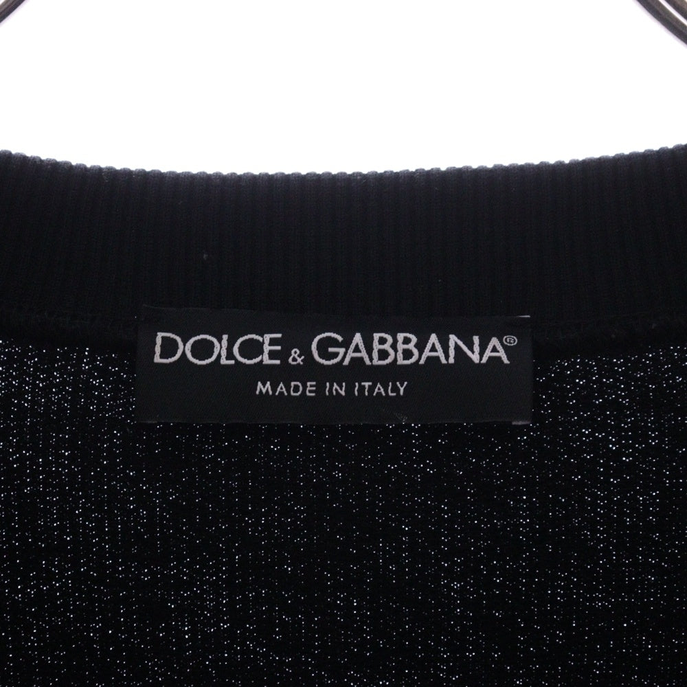DOLCE & GABBANA(ドルチェアンドガッバーナ) D&Gロゴプリント クルーネックスウェットトレーナー G9MI5T FU7DU ブラック