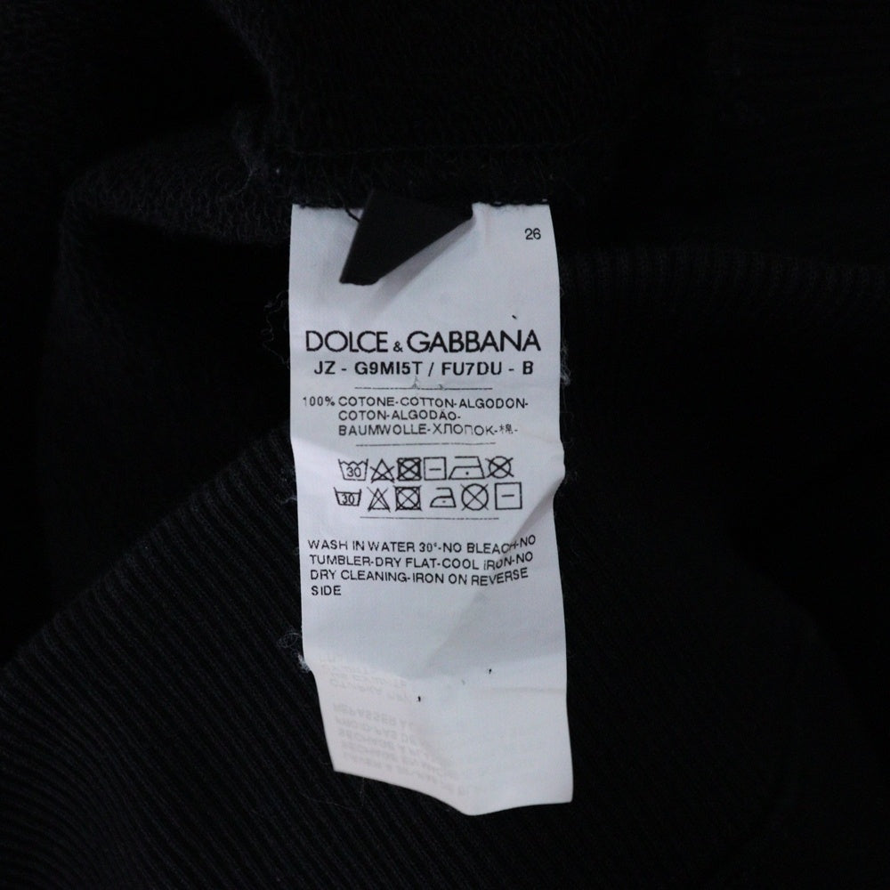 DOLCE & GABBANA(ドルチェアンドガッバーナ) D&Gロゴプリント クルーネックスウェットトレーナー G9MI5T FU7DU ブラック