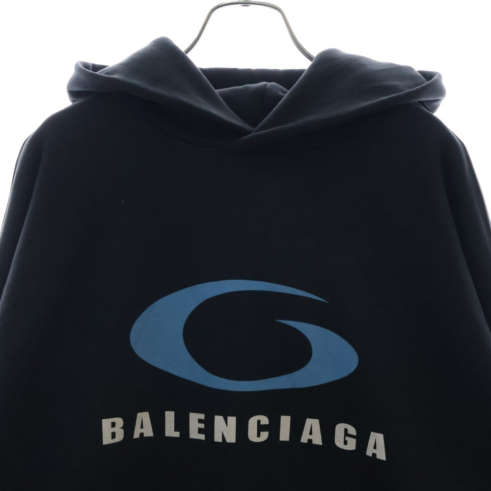 BALENCIAGA(バレンシアガ) 24AW ループスポーツアイコン ウォッシュドスウェットパーカー 767877 TRVC3 ブラック
