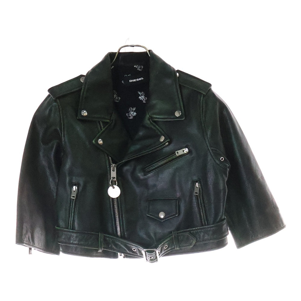 DIESEL(ディーゼル) ダブルライダースジャケット 5分丈 レザー ショート丈