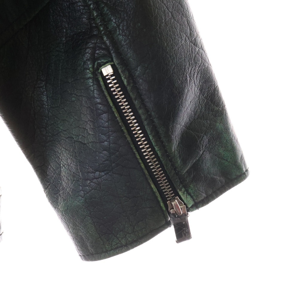 DIESEL(ディーゼル) ダブルライダースジャケット 5分丈 レザー ショート丈