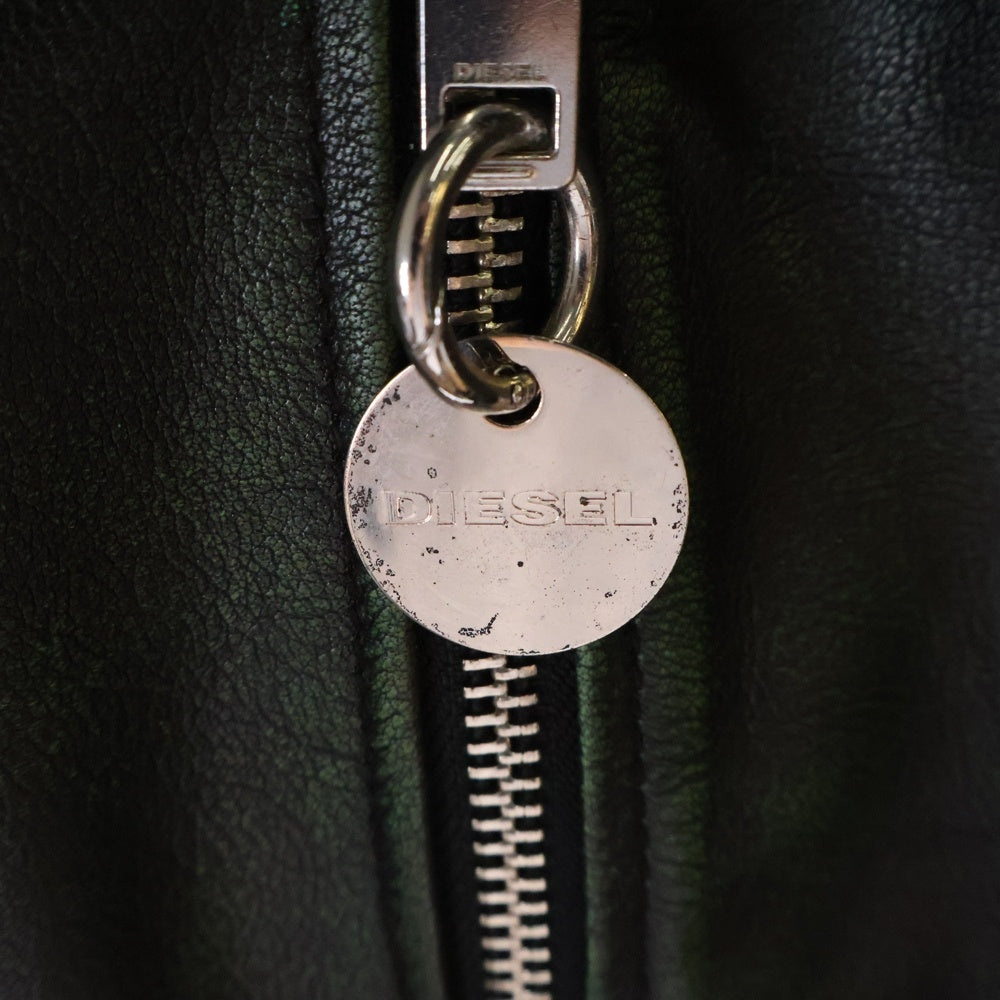 DIESEL(ディーゼル) ダブルライダースジャケット 5分丈 レザー ショート丈