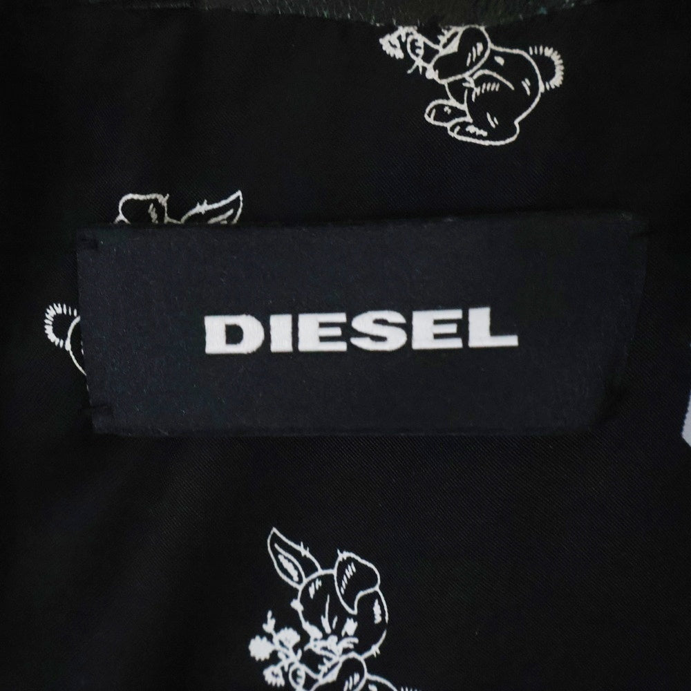 DIESEL(ディーゼル) ダブルライダースジャケット 5分丈 レザー ショート丈