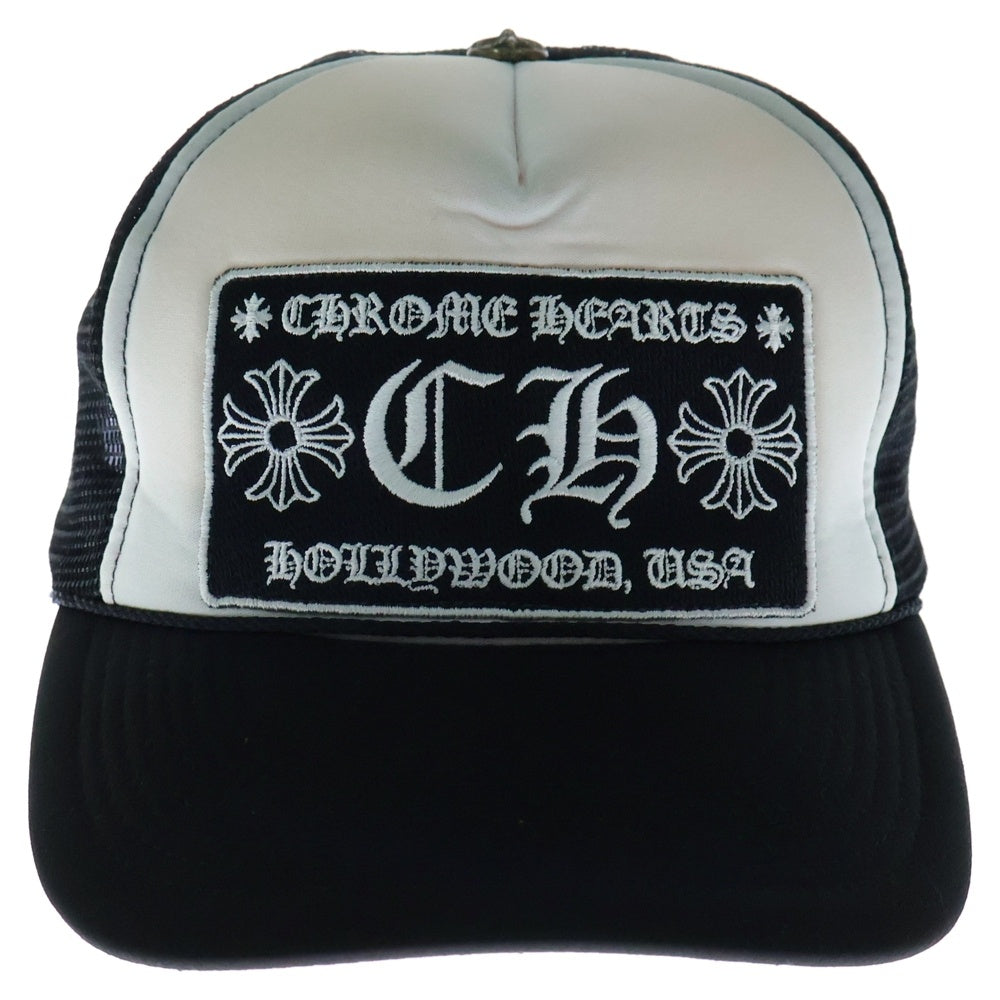 CHROME HEARTS(クロムハーツ) TRUCKER CAP トラッカーキャップ CHパッチクロスボール付メッシュキャップ 帽子 ブラック/ホワイト