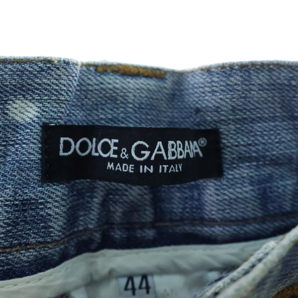 DOLCE & GABBANA(ドルチェアンドガッバーナ) ペイントデニムパンツ インディゴ