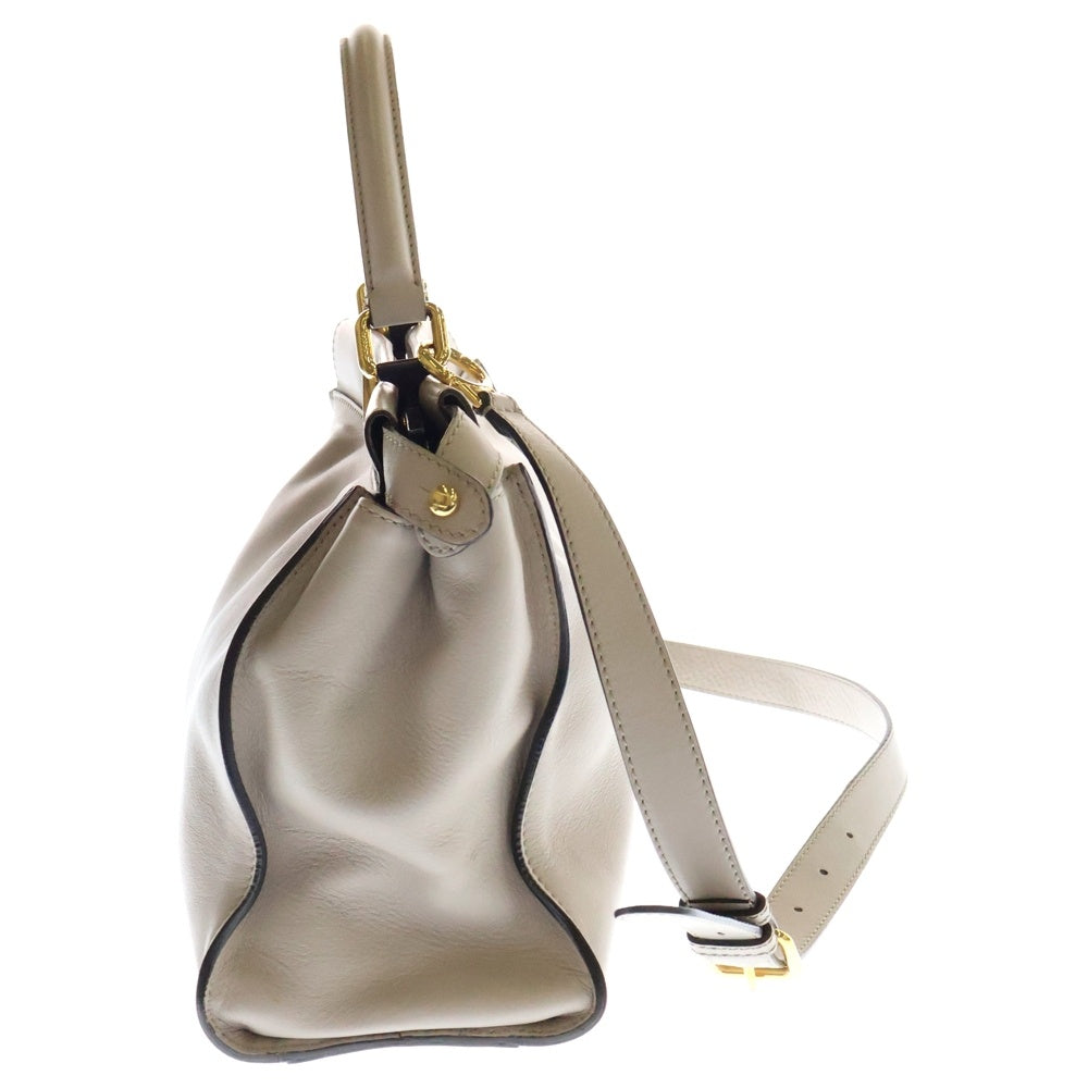 FENDI(フェンディ) ピーカブー レザー2WAYハンドバッグ 8BN290 ベージュ