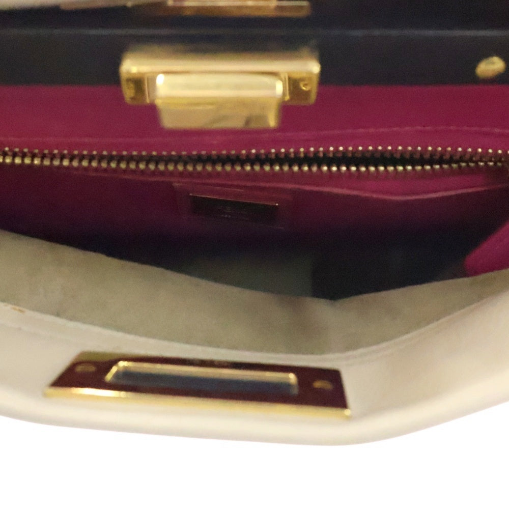 FENDI(フェンディ) ピーカブー レザー2WAYハンドバッグ 8BN290 ベージュ