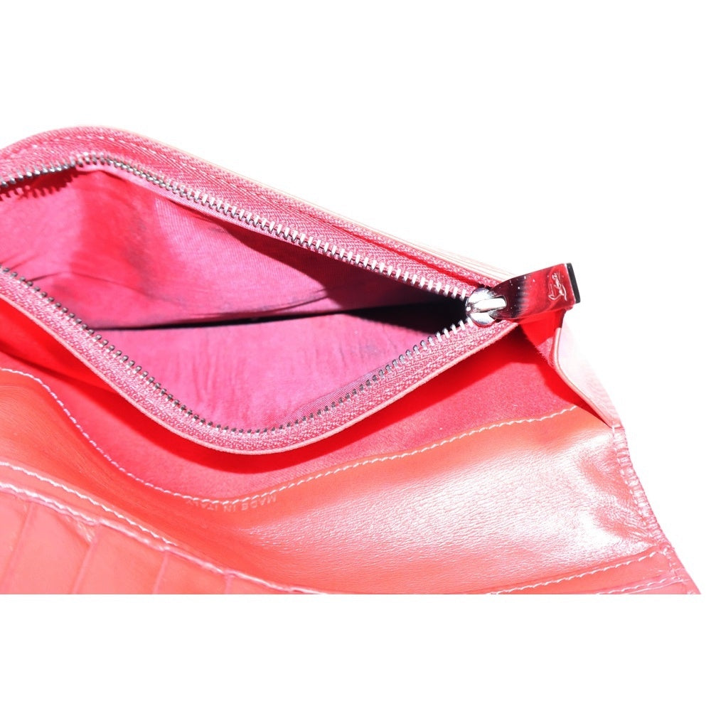 CHRISTIAN LOUBOUTIN(クリスチャンルブタン) Naxos Wallet 3165049 ナクソス ウォレット スタッズ スパイク 長財布 二つ折り財布 ブラック/レッド