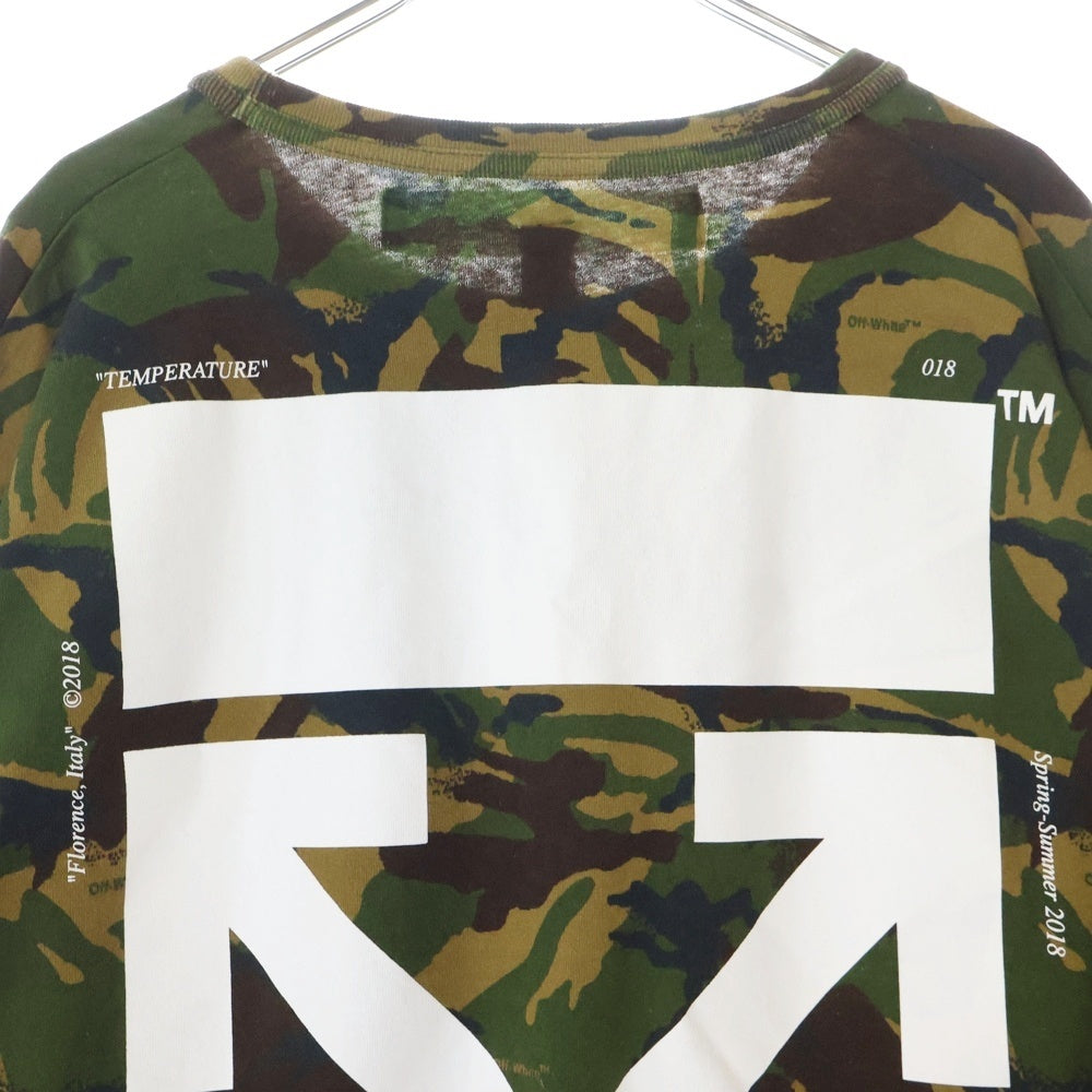 OFF-WHITE(オフホワイト) プリント カモ柄 クルーネック 長袖Tシャツ マルチ OMAB001S18878012
