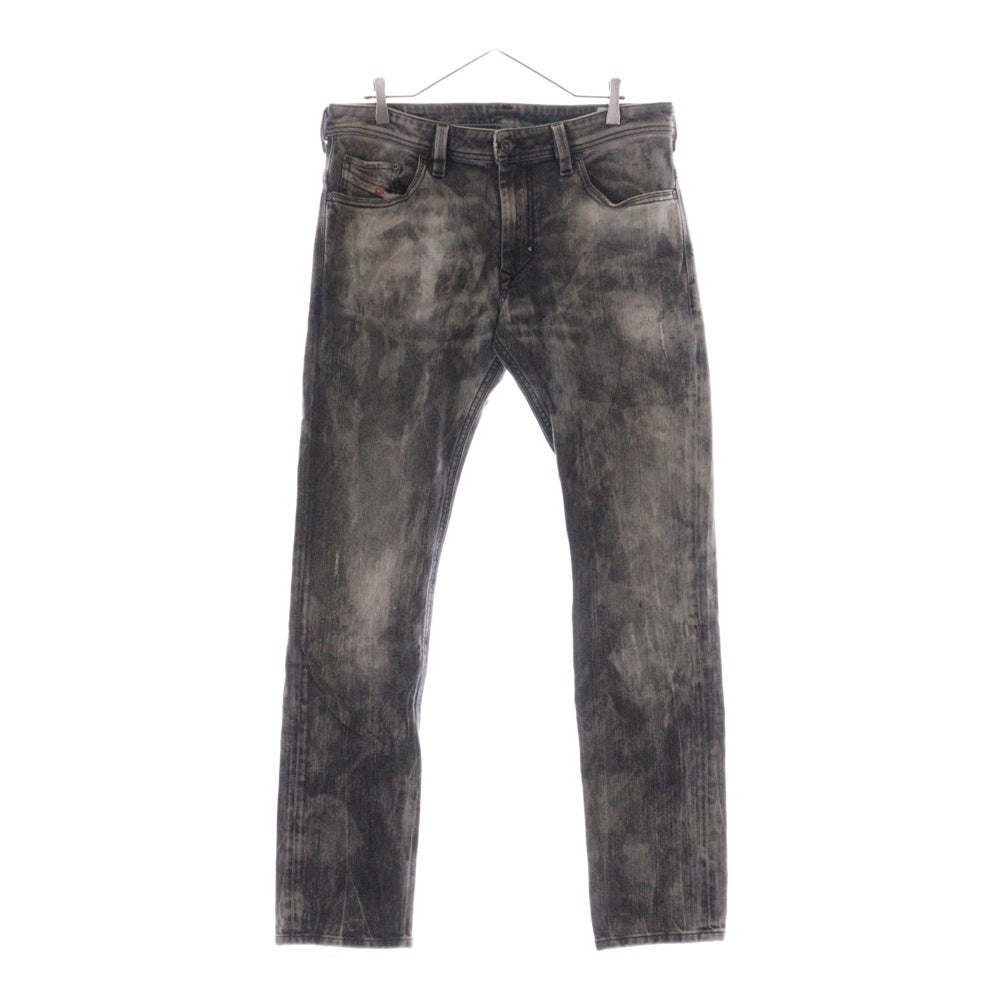 DIESEL INDUSTRY(ディーゼルインダストリー) THANAZ ウォッシュド加工 ジップフライ デニムパンツ グレー