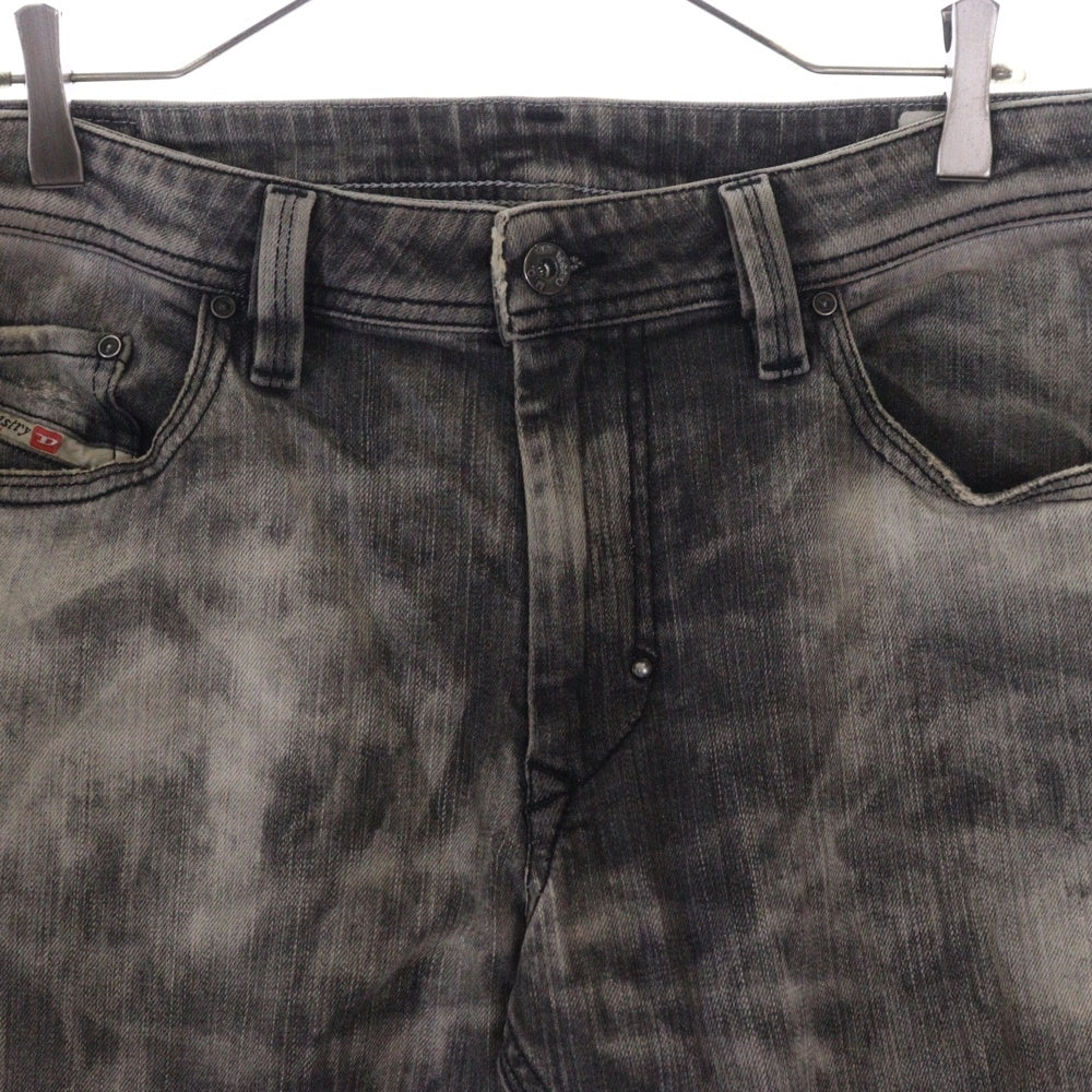 DIESEL INDUSTRY(ディーゼルインダストリー) THANAZ ウォッシュド加工 ジップフライ デニムパンツ グレー