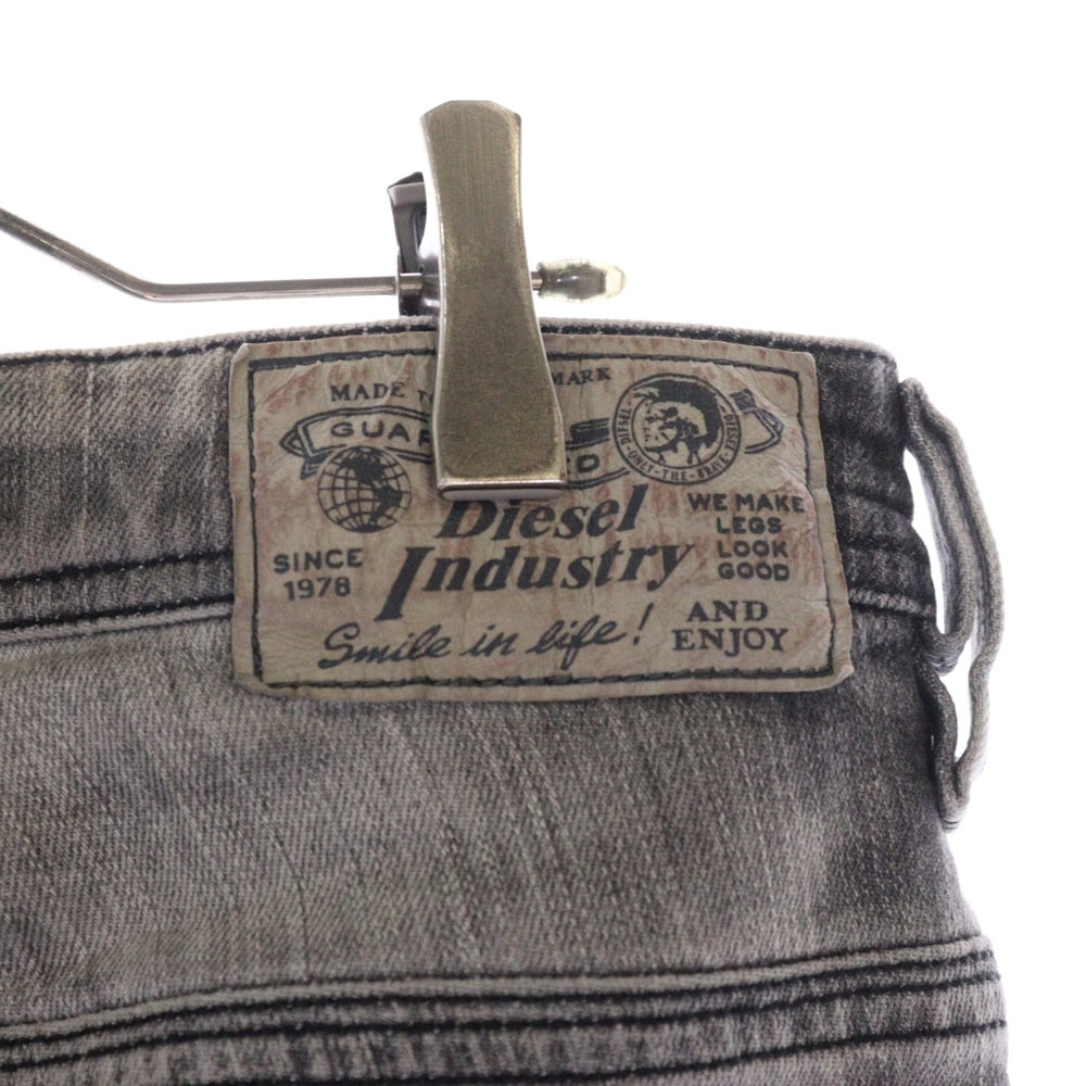 DIESEL INDUSTRY(ディーゼルインダストリー) THANAZ ウォッシュド加工 ジップフライ デニムパンツ グレー
