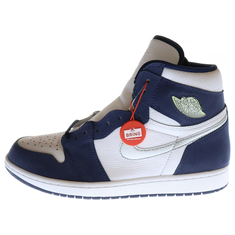 NIKE(ナイキ) AIR JORDAN 1 HIGH OG CO.JP MIDNIGHT NAVY 2020 DC1788-100 エアジョーダン 1 ミッドナイトネイビー ハイカットスニーカー ホワイト/ネイビー US11/29.0cm