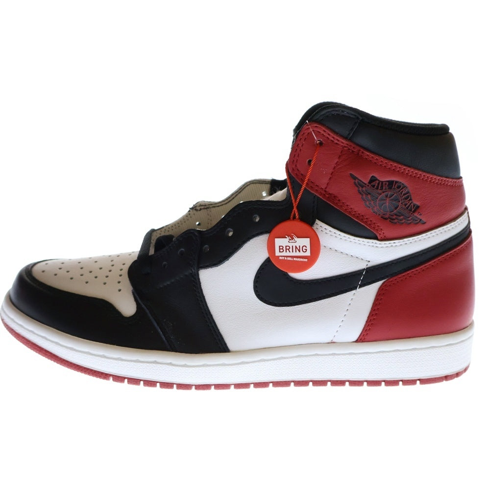 NIKE(ナイキ) AIR JORDAN1 RETRO HIGH OG BLACK TOE 555088-125 エアジョーダン1 ハイカットスニーカー つま黒 ブラック/レッド US10.5/28.5cm
