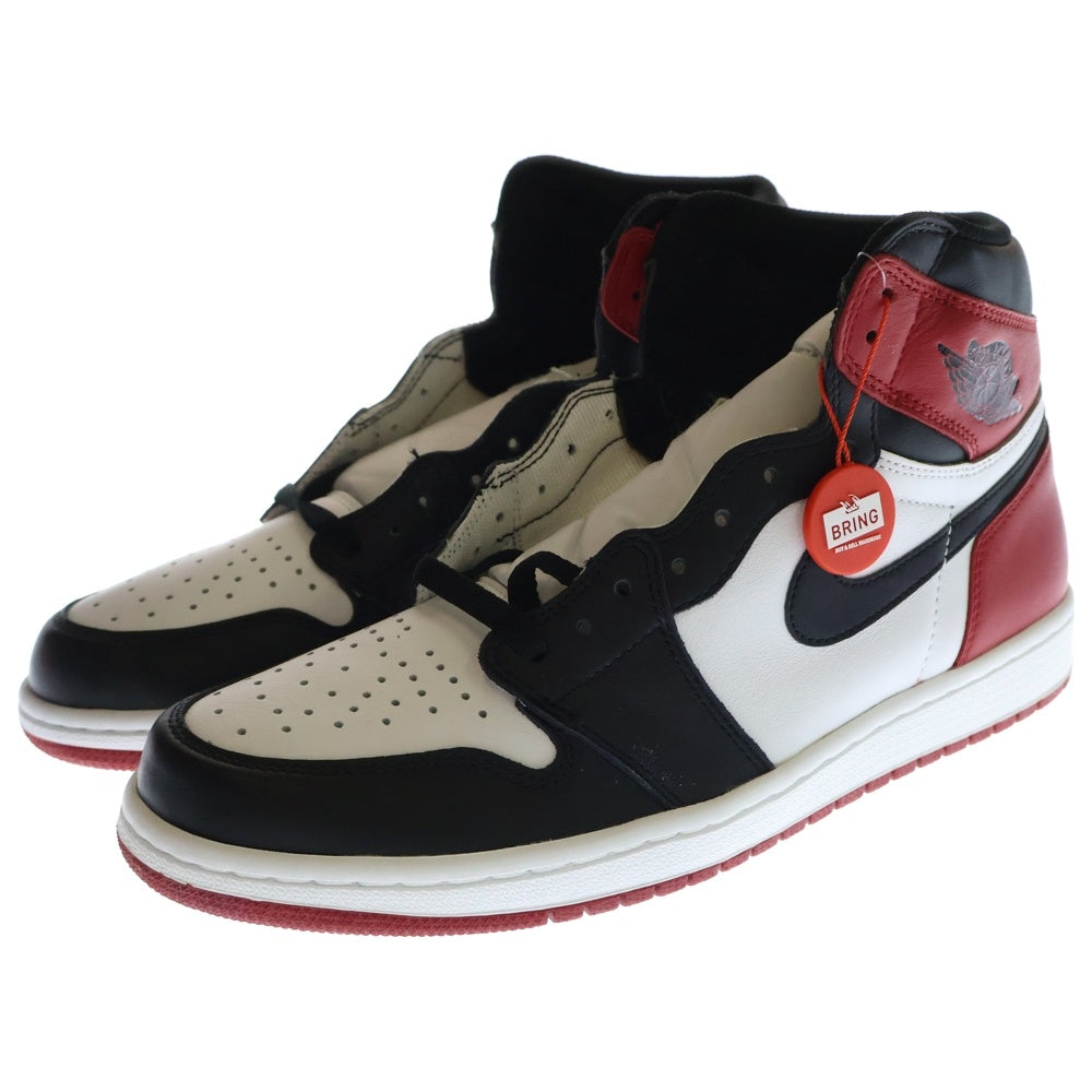 NIKE(ナイキ) AIR JORDAN1 RETRO HIGH OG BLACK TOE 555088-125 エアジョーダン1 ハイカットスニーカー つま黒 ブラック/レッド US10.5/28.5cm