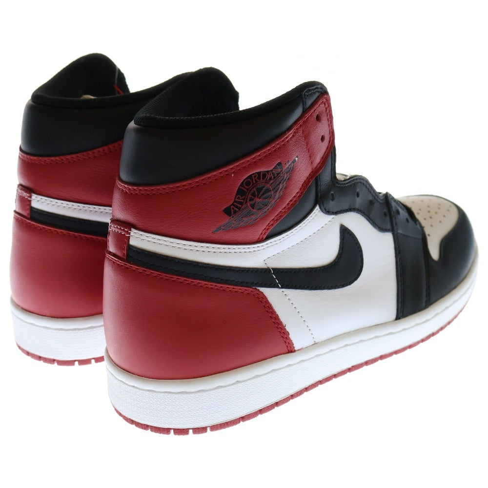 NIKE(ナイキ) AIR JORDAN1 RETRO HIGH OG BLACK TOE 555088-125 エアジョーダン1 ハイカットスニーカー つま黒 ブラック/レッド US10.5/28.5cm