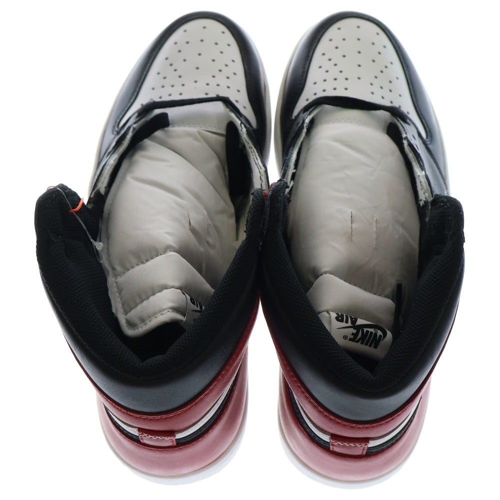 NIKE(ナイキ) AIR JORDAN1 RETRO HIGH OG BLACK TOE 555088-125 エアジョーダン1 ハイカットスニーカー つま黒 ブラック/レッド US10.5/28.5cm