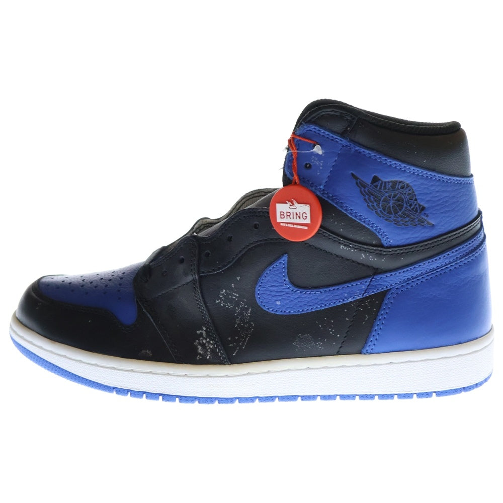 NIKE(ナイキ) AIR JORDAN 1 RETRO HIGH OG ROYAL 555088‐007 エアジョーダン1レトロ ロイヤル ハイカットスニーカー ブラック/ブルー US10.5/28.5cm