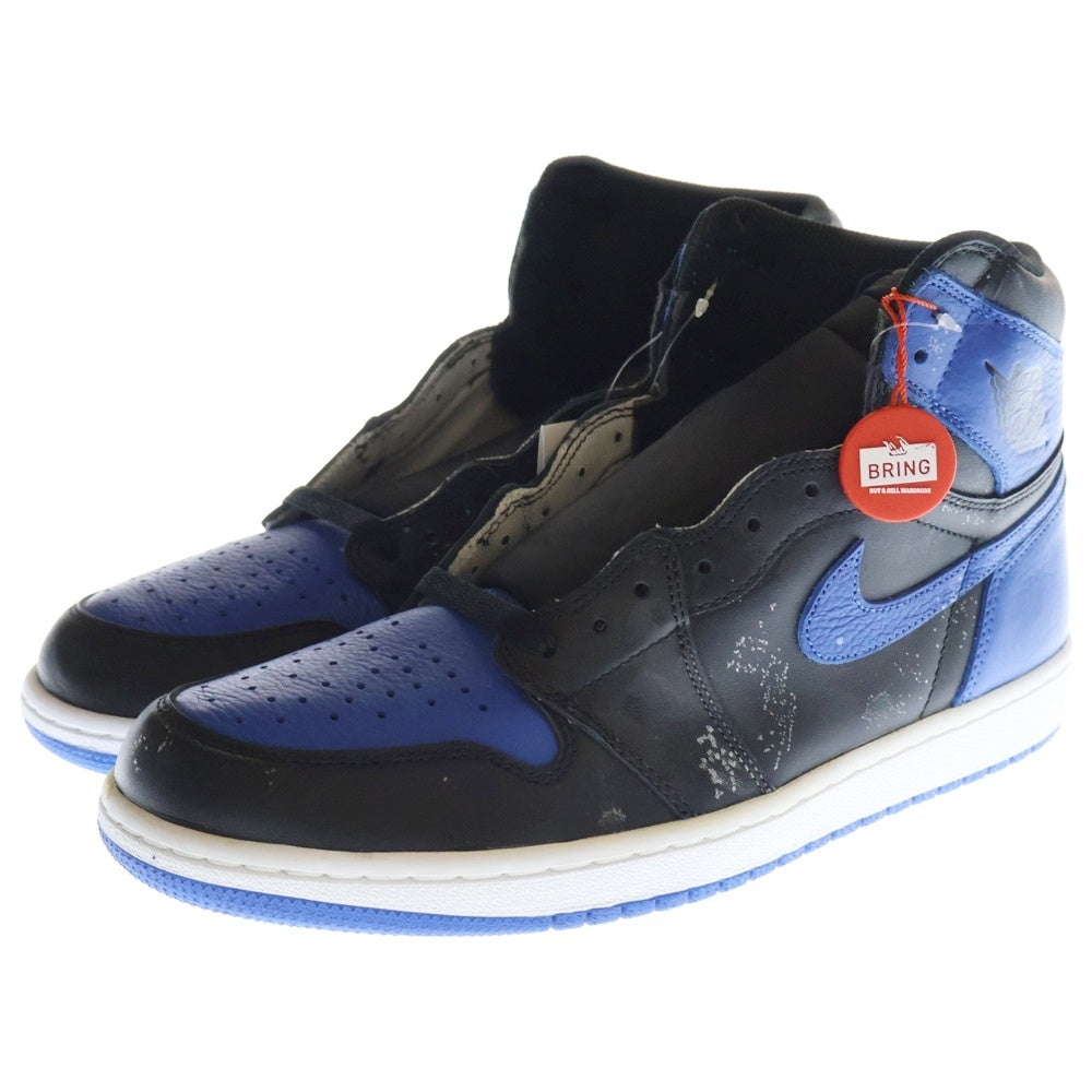 NIKE(ナイキ) AIR JORDAN 1 RETRO HIGH OG ROYAL 555088‐007 エアジョーダン1レトロ ロイヤル ハイカットスニーカー ブラック/ブルー US10.5/28.5cm
