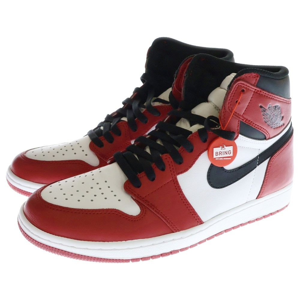 NIKE(ナイキ) 【観賞用 2015年製】AIR JORDAN 1 RETRO HIGH CHICAGO 555088-101 エアジョーダン1 シカゴ ハイスニーカー レッド/ホワイト US10.5/28.5cm